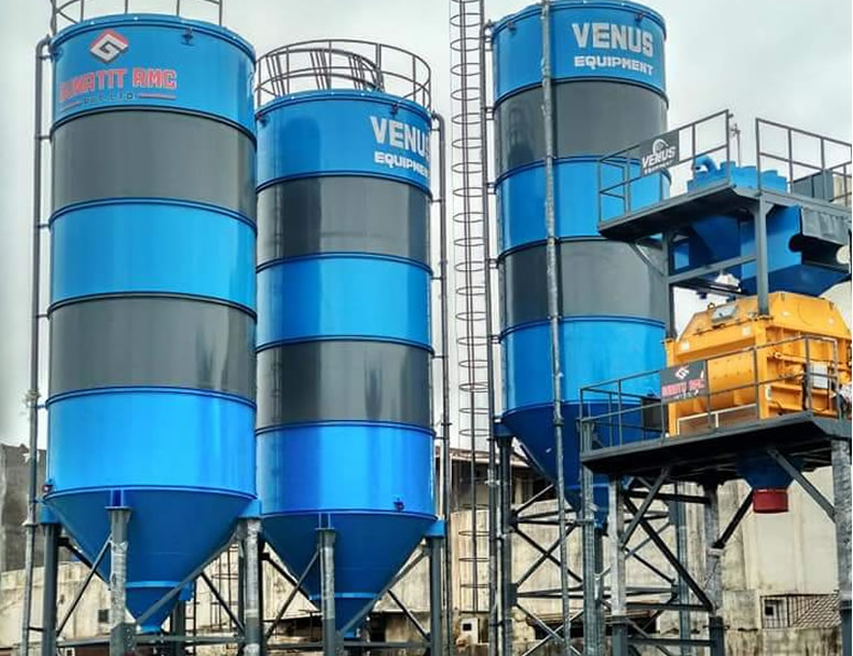 VERTICAL CEMENT / FLY ASH STORAGE SILO AND FEEDING SYSTEM
